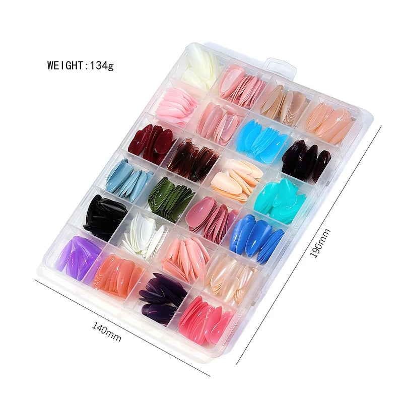 576 box Colorful Fake Nails Acrylic
